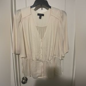Forever 21 Linen cream blouse size 2x NWOT